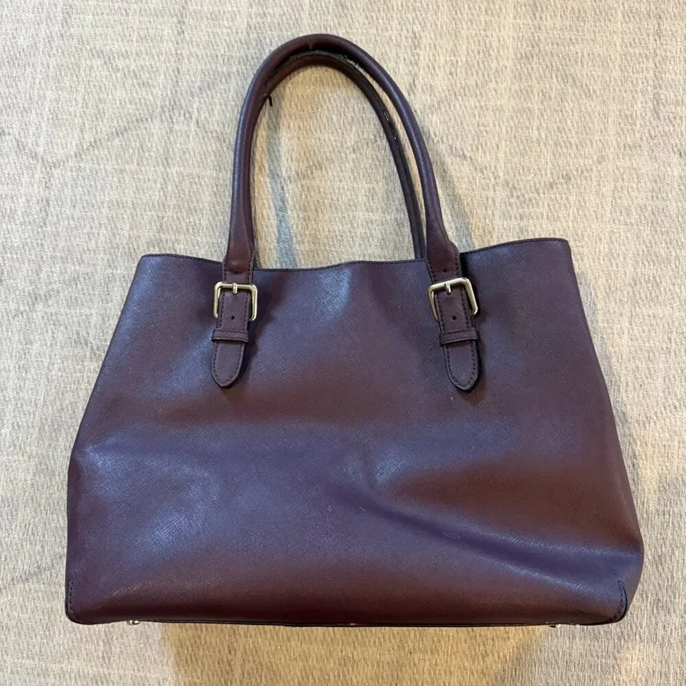 Kate Spade Cove Street Airel Large Leather Tote in Plum Purple